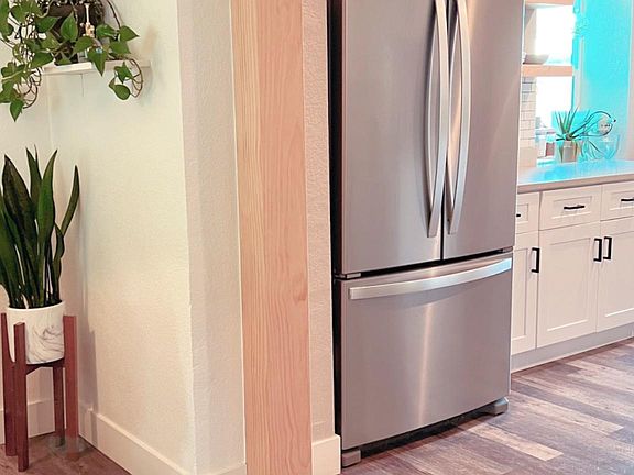arch into open kitchen