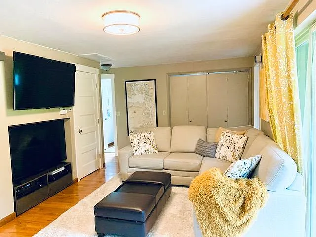 Living area and family room