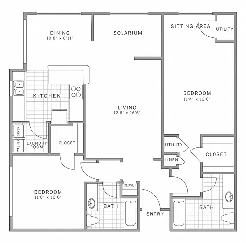 Floor plan B2 Solarium