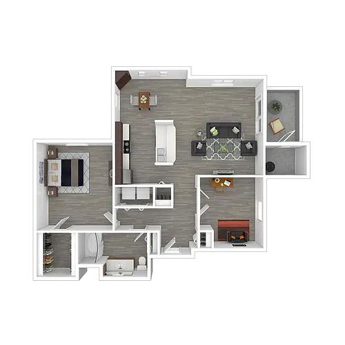 Floor plan 1x1-964- Classic