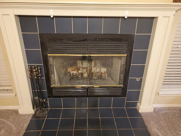 Wood or gas fireplace in living room
