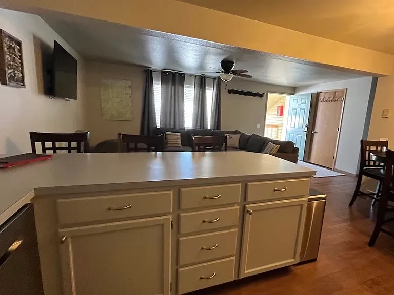 kitchen looking to living room/front door