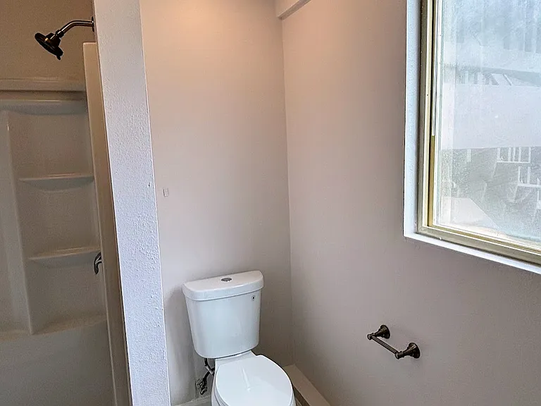 Brand new toilet with dedicated light and outlet