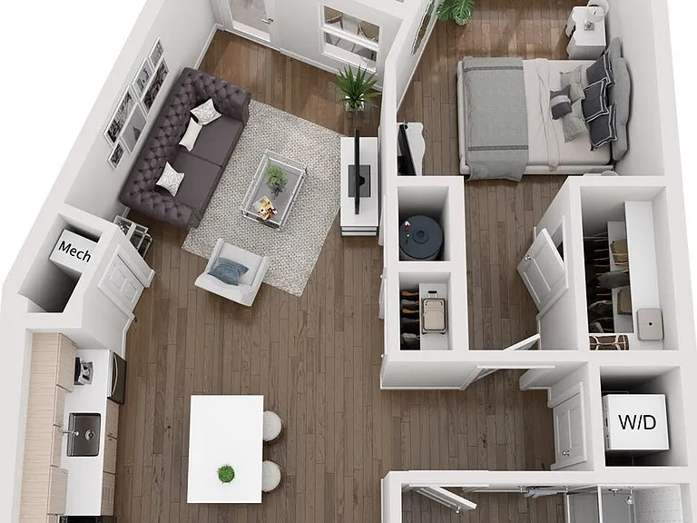 A7 floor plan Aria on the Row