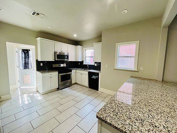 Kitchen and backdoor view