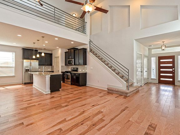 open living room with kitchen