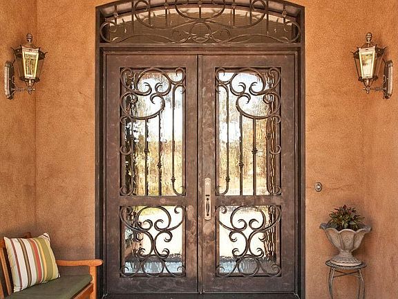 wrought iron entry doors