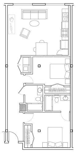 Floor plan 2 Bedroom