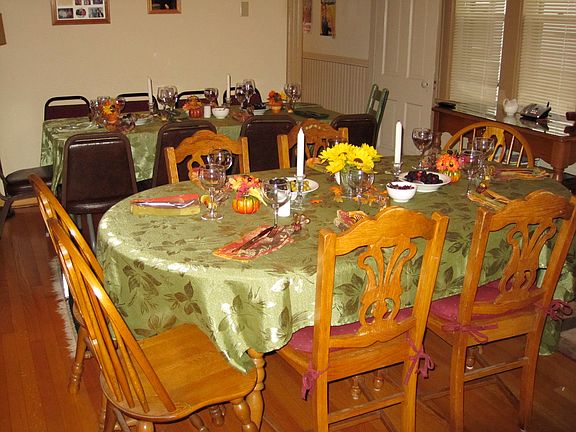Dining w Kitchen in backview