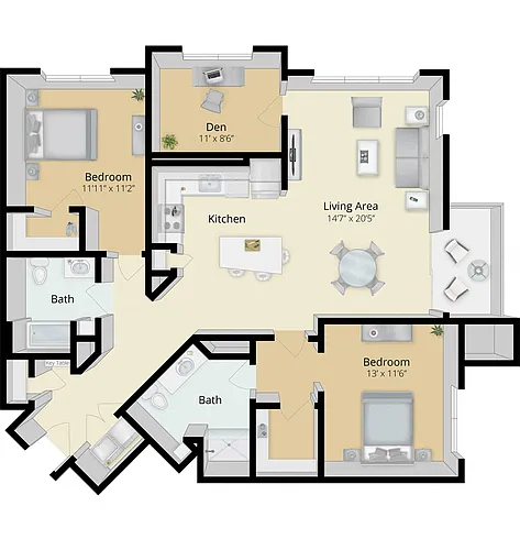 Floor plan 2B