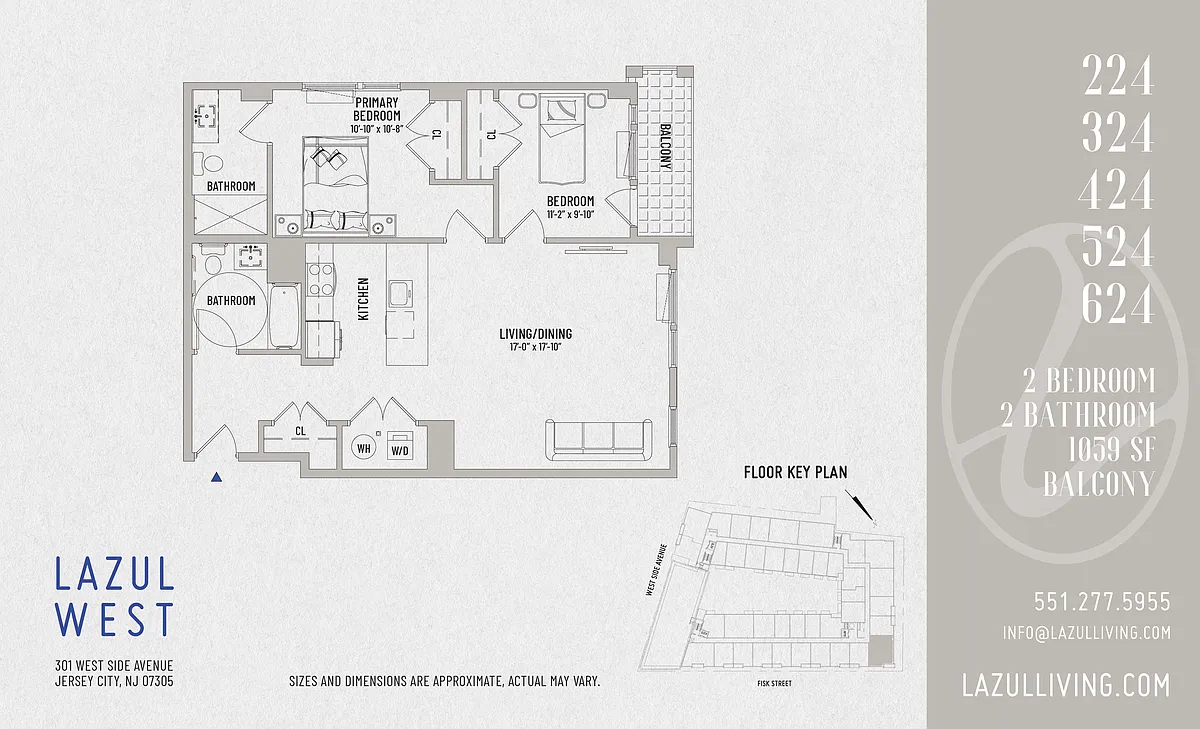 Floor plan 2 Bedroom- 24 Line with Balcony