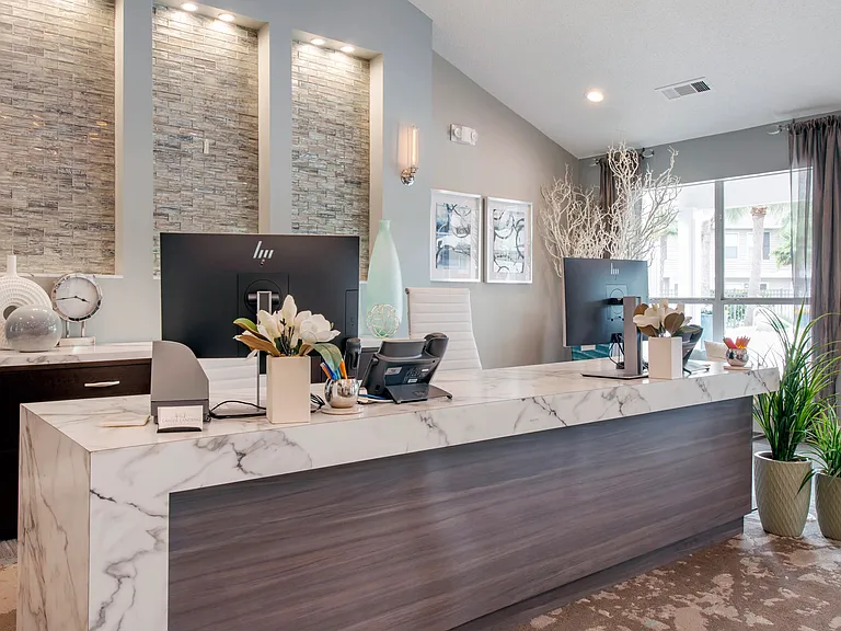 Step into our renovated office, where our friendly on-site leasing team awaits to guide you to your new home.
