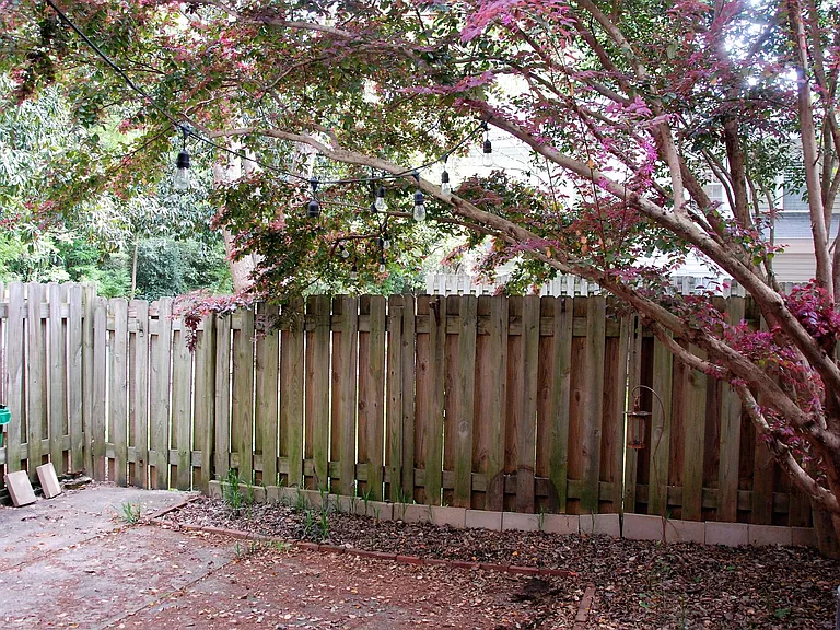 Private back patio