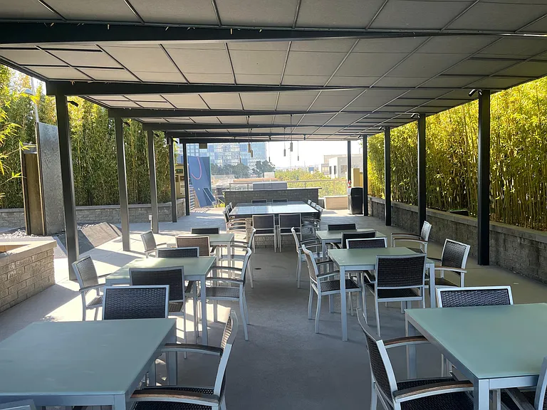 5th Floor outdoor eating area - reservable for parties.