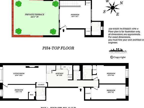 2nd image of 250 W 74th St #Penthouse 4