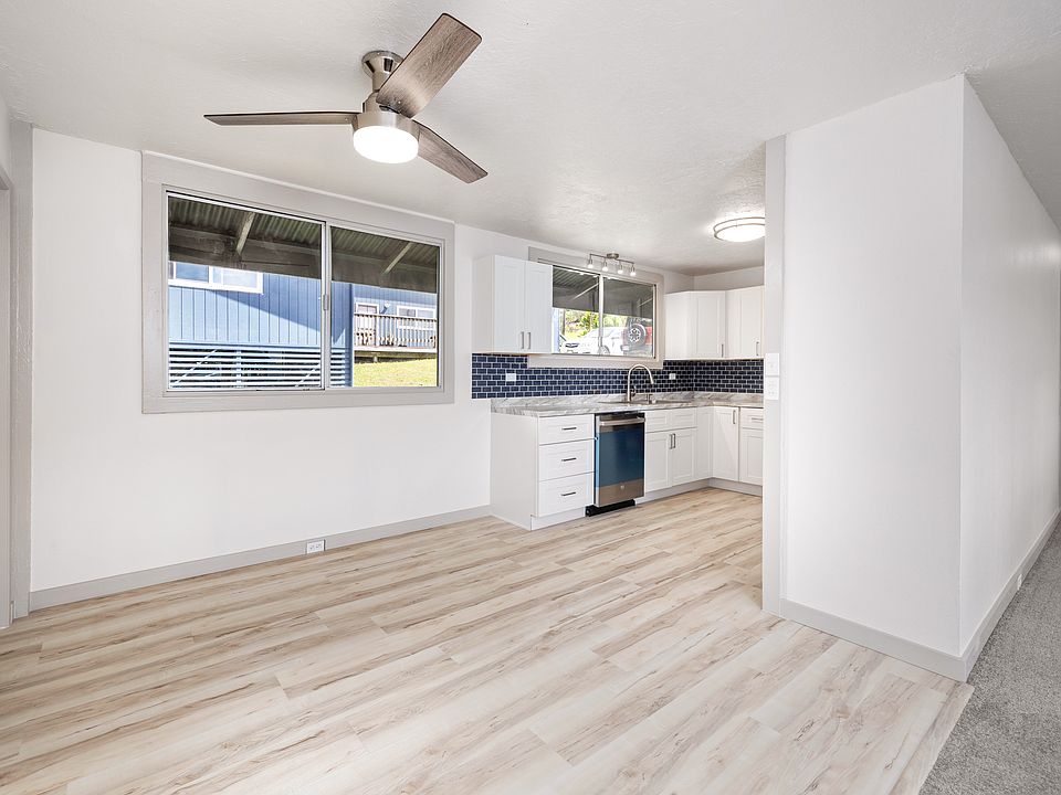 Living room looking into Kitchen/Dining