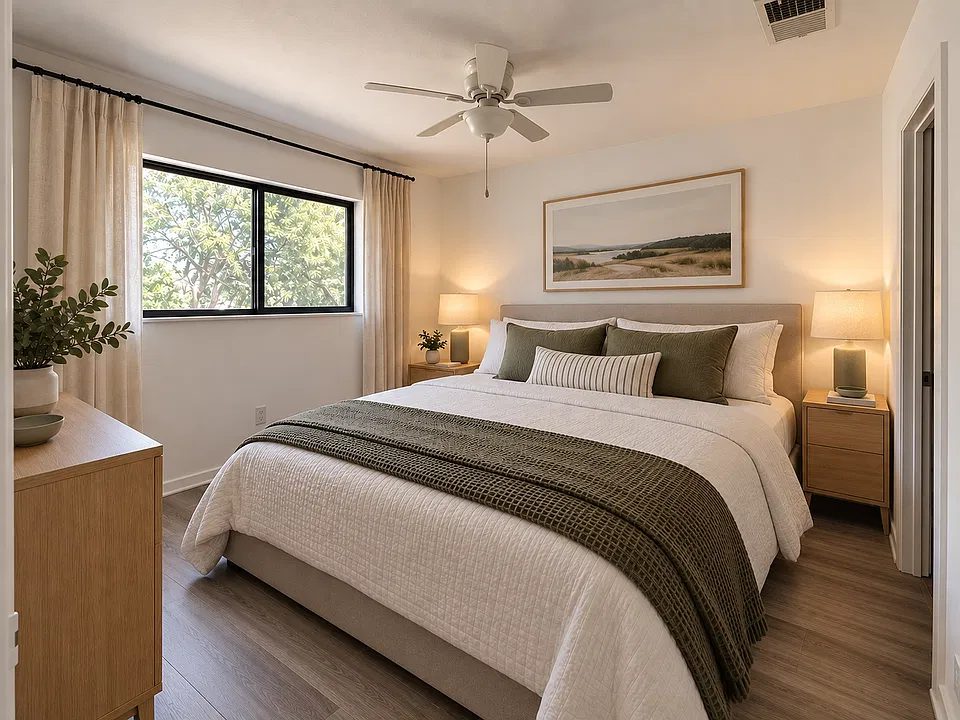 Bedroom 1 (virtually staged)