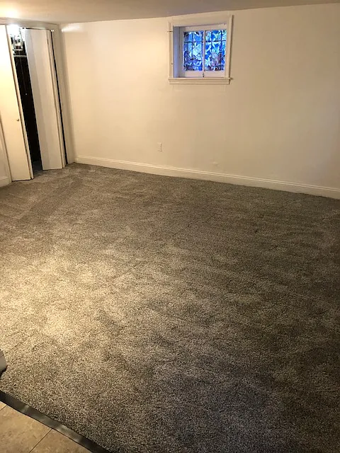 living room and closet