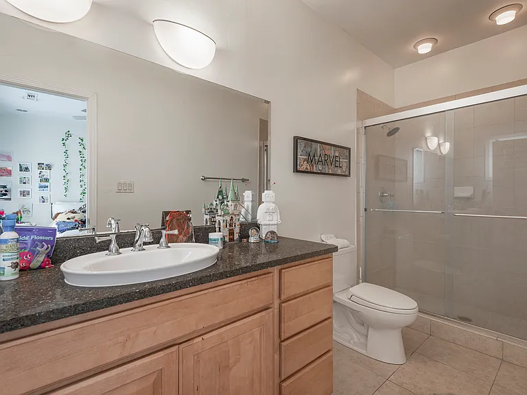 Second-floor master bathroom.