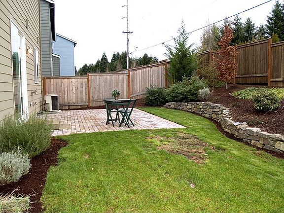 Fully fenced backyard