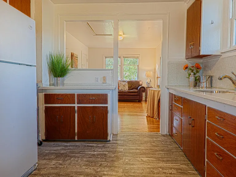 Kitchen facing Living Room