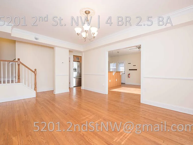 Spacious dining room.