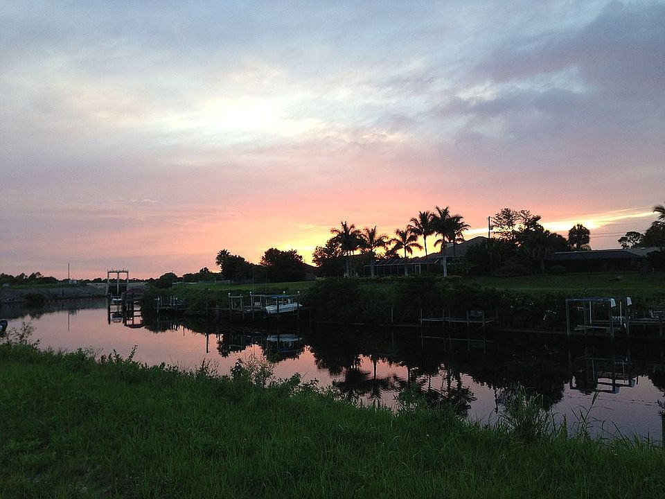 Sunset over wide-water canal