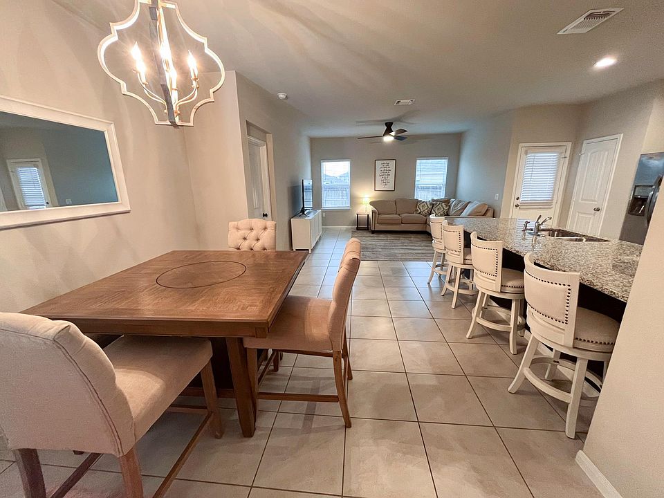 Open kitchen/living/dining area