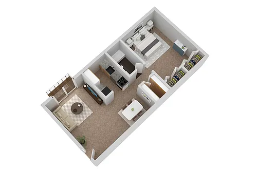 Floor plan 1 Bedroom 1 Bath Prior Reno
