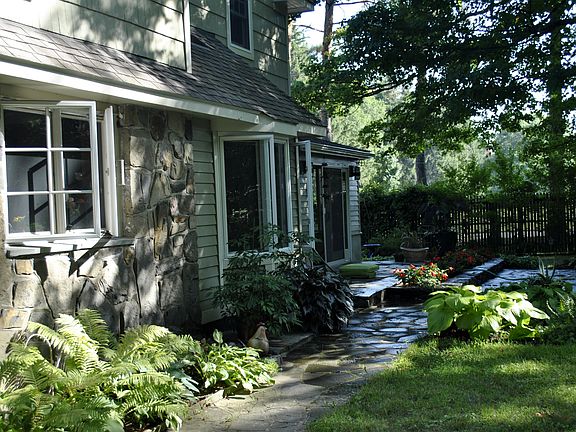 back yard and patio
