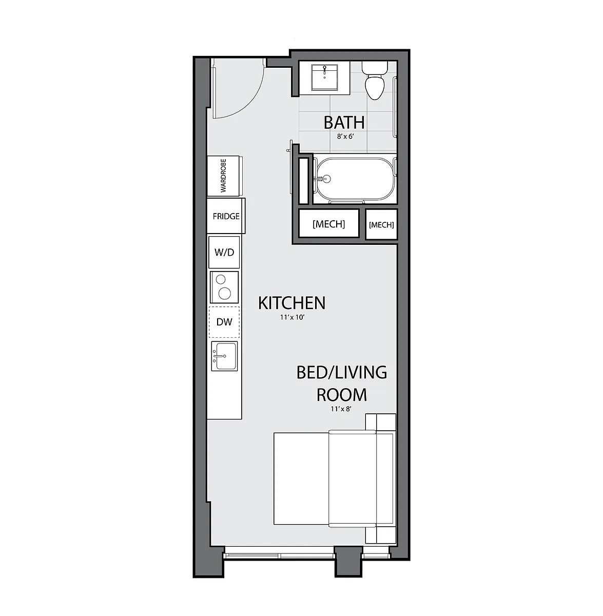 Floor plan Studio-C-OC