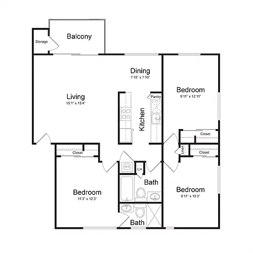 Floor plan Gramercy - Central Park at Whisman Station