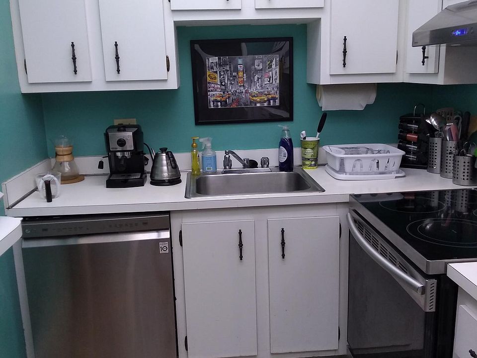 New dishwasher and new stove. The lighting above is LED, so no burned out bulbs to replace.