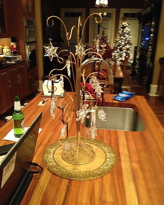 Canary Wood Kitchen Island