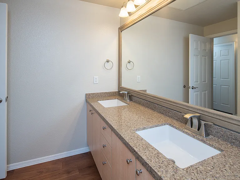 Model Bathroom with Double Vanity