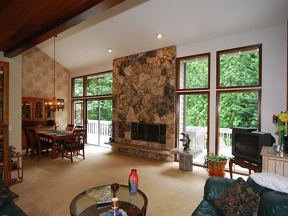 Rock Fireplace Centerpiece