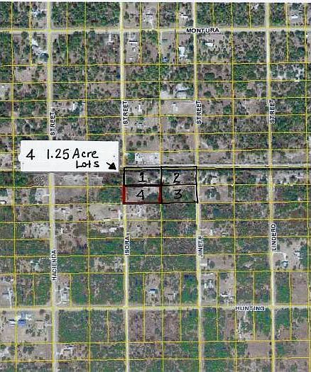 Aerial photo of lots
