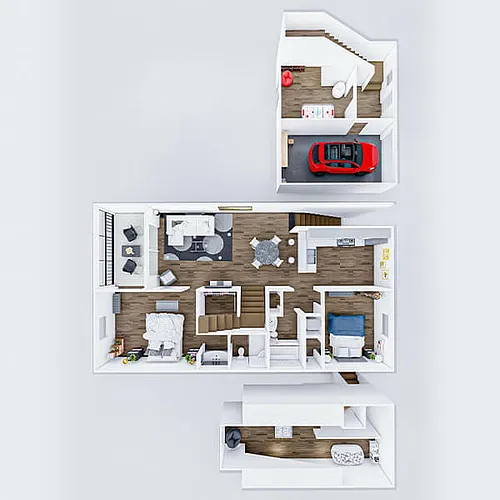 Floor plan 3 Bedroom 2 bath