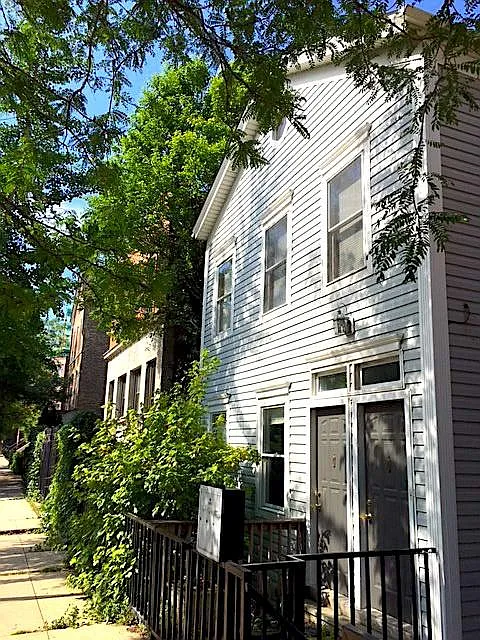 Front of building.