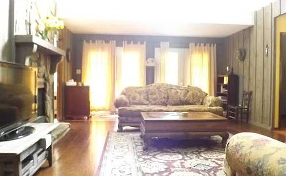 Living area w/ french doors
