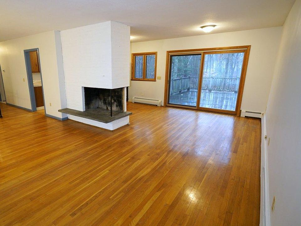 Living Room and Dining Room with sliding door to large private deck