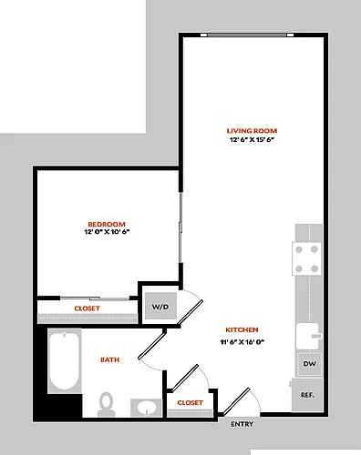 Floor plan Studio A