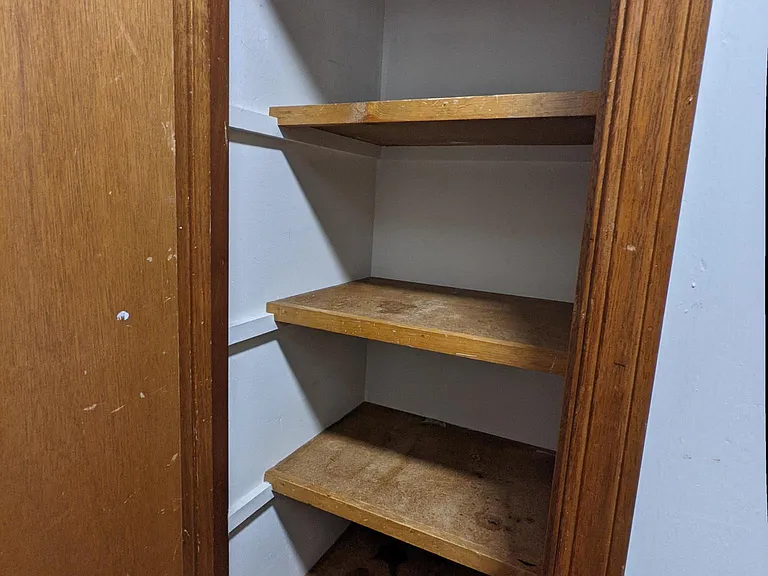 hall closet, right outside of bathroom. Lots of towel and bathing storage room!