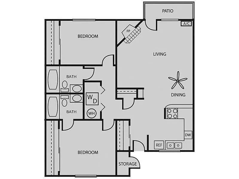 Floor plan Pinion W/D Renovated Plus