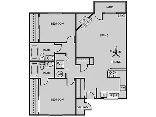 Floor plan Sequoia W/D Renovated Plus