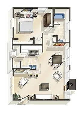 Floor plan 1A-R