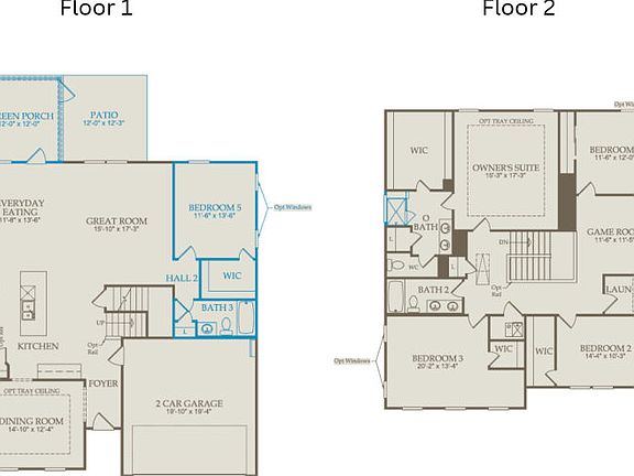 Floor Plan Level 1 and Level 2