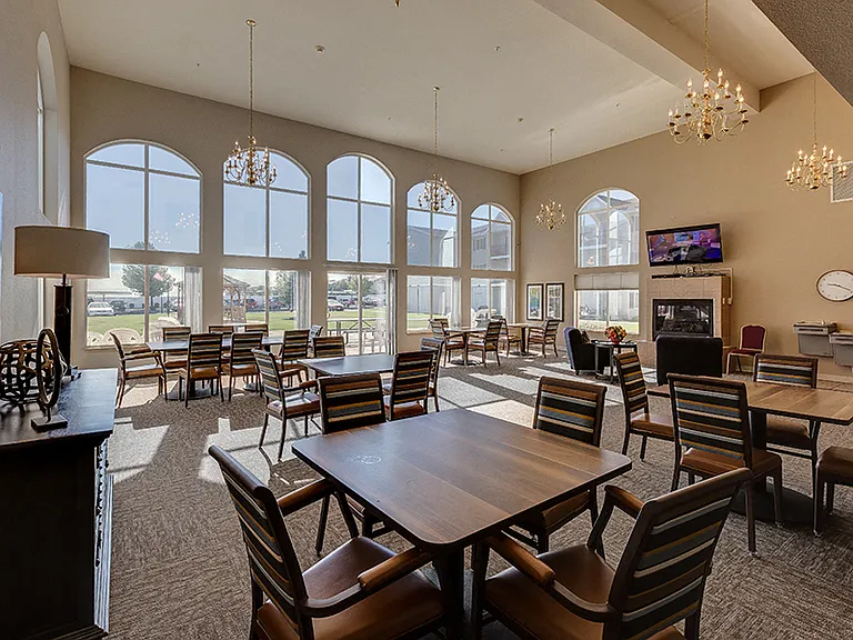Huge Social Room with Fireplace and Full Kitchen