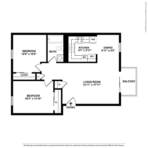 Floor plan 2x1WD