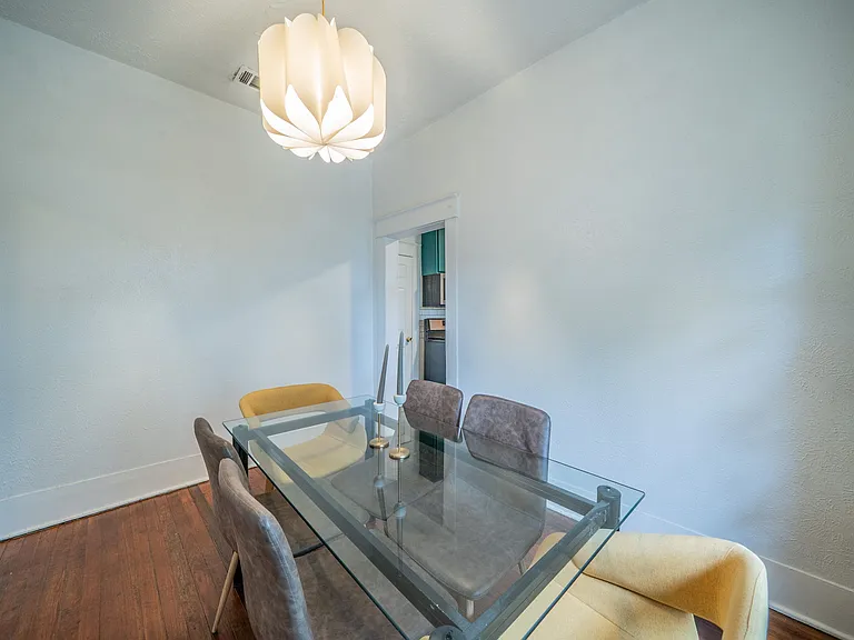 Enjoy shared meals in this bright and modern dining space.